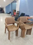 Brand New Extort Outdoor Plastic Chairs (Brown) - 2