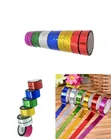 12 Pcs Colourful Decorative Glitter Adhesive Tape Rolls - 1