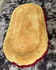 Golden Oval Bedside Rug / Door Mat - 1