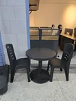 Brand New Cafeteria Dining Plastic Table and Chairs Set - 2