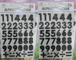 3D Dimensional Number and Math Symbol Stickers - 2
