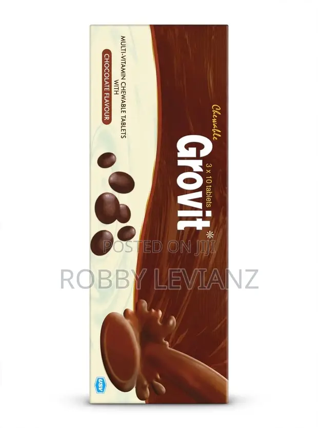 Grovit Chewable Multivitamin Tablets - Chocolate Flavour - 1