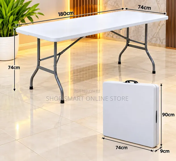 Foldable Plastic Table - Indoor/Outdoor - 1