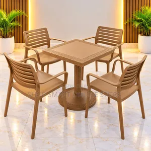 Brand New Outdoor Plastic Dining Table and Chairs Set