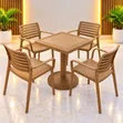 Brand New Outdoor Plastic Dining Table and Chairs Set - 2