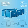 Intex 2.2m Rectangular Metal Frame Swimming Pool - 1