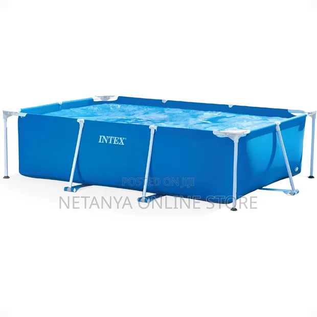 Large Rectangular 3m Metal Frame Swimming Pool - 1
