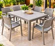 6 Seater Stackable Plastic Dining Table and Chairs - 2