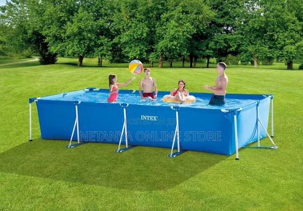 Intex 4.5m Rectangular Frame Swimming Pool Set - 1