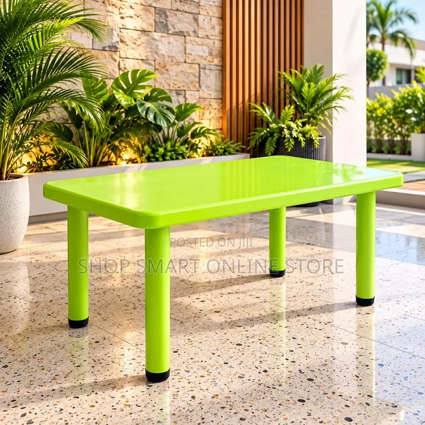 Modern Study Kids Plastic Table - Green - 1