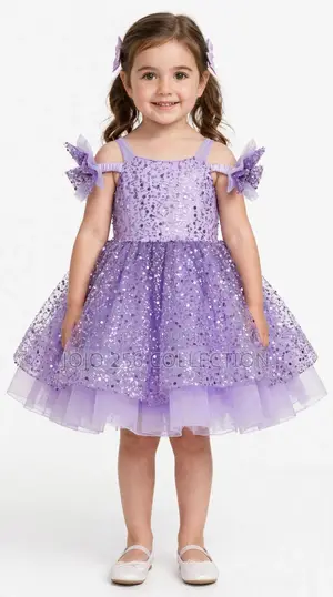 5th & Ocean Purple Puff Sleeve Dress
