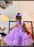 5th & Ocean Purple Puff Sleeve Dress - 3