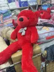 Discovery Toys Fluffy Teddy Bear - 100cm Brown & Red - 2