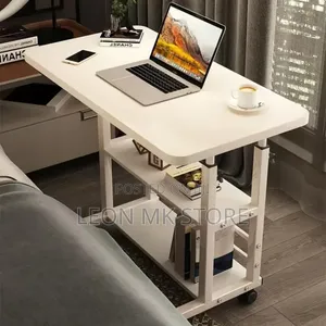 Modern Home Office Desk - White Laminate