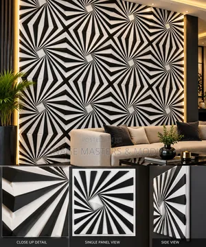 Optical Starburst 3D Decorative Wall Panels