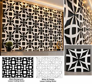 Bold Curved Star 3D Geometric Wall Panels