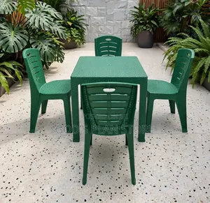 Mostive Matted Plastic Chairs and Table