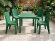 Mostive Matted Plastic Chairs and Table - 2