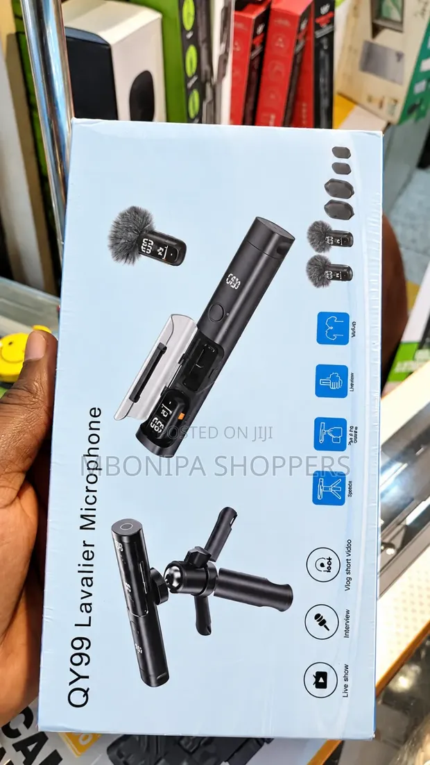 Lavalier Wireless QY99 Microphone - Stick Design, Noise Cancellation - 1