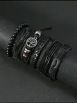 6pcs Vintage Style Tree of Life Beaded Braided Bracelet Set - 2
