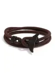 Oceanic Anchor Whale Tail Braided Rope Bracelet - 2