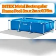 3m Intex Rectangular Frame Swimming Pool - 1