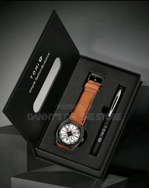 Tomi Men's Geometric Calendar Wristwatch - 1