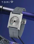 Tomi Men's Square Silicone Strap Quartz Watch - 1