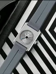 Tomi Men's Square Silicone Strap Quartz Watch - 2