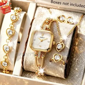 6PCS Women's Luxury Watch & Jewelry Set