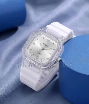 Women's Casual Square Silicone Band Quartz Watch
