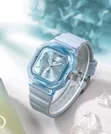 Women's Casual Square Silicone Band Quartz Watch - 2
