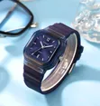 Women's Casual Square Silicone Band Quartz Watch - 3