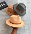 Classic Wide-Brim Wool Felt Fedora Hats - 2