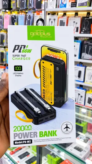 22.5W Fast Charging Power Bank with Built-in USB-C & iPhone Cables