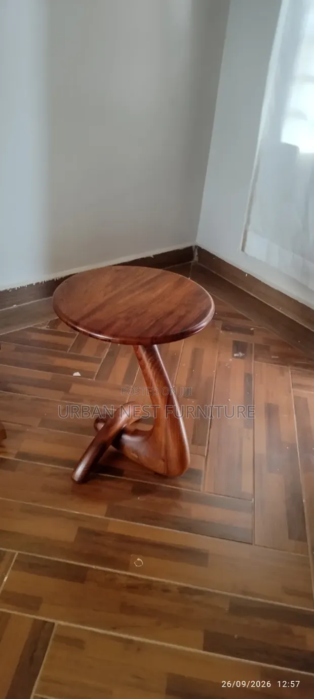 Mushroom Tea Tables - Modern Walnut Sculptural Side Table - 1