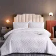 Luxury Tufted Wave Duvet Cover Set with Bedsheet - 4