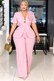 Women's Short Sleeve Suit - 3