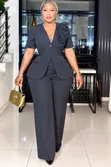 Women's Short Sleeve Suit - 4