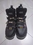 Black Cyber Punk Ankle Boots - 1