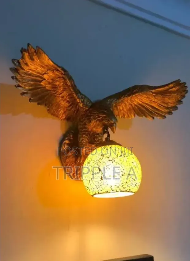 Metallic Eagle Scripted Wall Lamp - 1