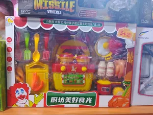 Children's Plastic Kitchen & Fast-Food Pretend Play Set