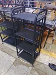 4-Tier Metal Multipurpose Storage Rack with Wheels - 1