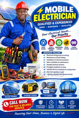 Professional Electrician - Mobile Services