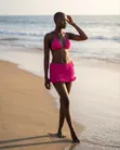 Hot Pink Handmade Crochet Bikini with Skirt - 1