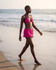 Hot Pink Handmade Crochet Bikini with Skirt - 2