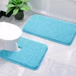 2pc Ultra-Soft Plush Bath Mat Set - 1