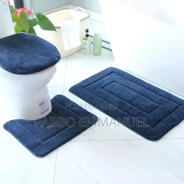 3pc Non-Slip Bathroom Mat Set - 1