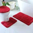 3pc Non-Slip Bathroom Mat Set - 3