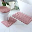 3pc Non-Slip Bathroom Mat Set - 4